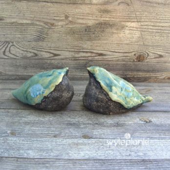 Turkusowe ptaszki ceramiczne