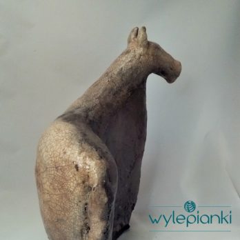 Rzeźba ceramiczna raku Koń handmade wylepianki