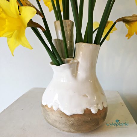 biały wazon ceramiczny Bawole serce