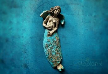 aniol ceramiczny do powieszenia na sciane